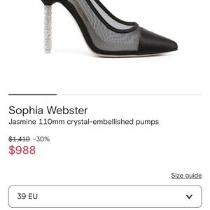 Sophia Webster Black and Silver Crystal Heels